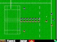 une photo d'Ã©cran de Rugby - The World Cup sur Commodore Amiga